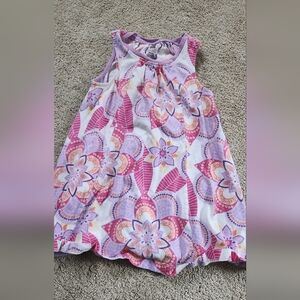 Floral Sleeveless Dress in Pink and Purple